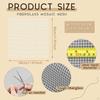 12pcs Mosaic Grid Tile Mesh Tiles Support Net Decorative for Glass Fiber Installation