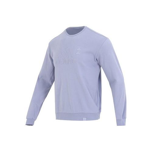 adidas Solid Color Logo Sports Casual Retro Sweatshirt for Men, Purple S фиолетовый
