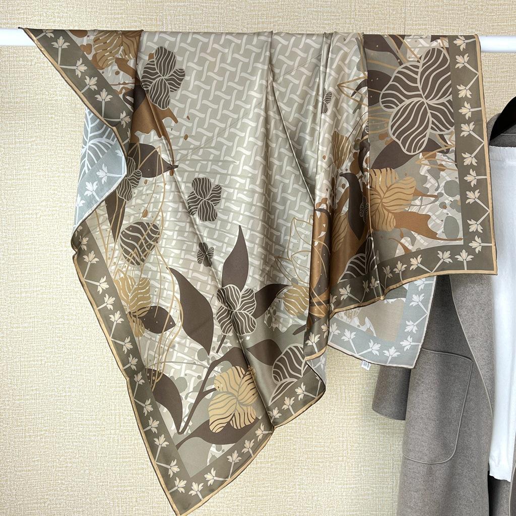 Silk Scarf Women'S Silk 110 Square Scarf Mulberry Silk Shawl With High Souvenir Silk Scarf