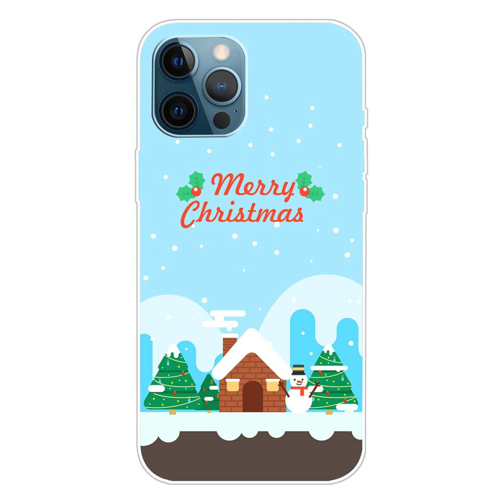 For iPhone 16 Pro Max Case Christmas Pattern Printing Soft TPU Phone Cover