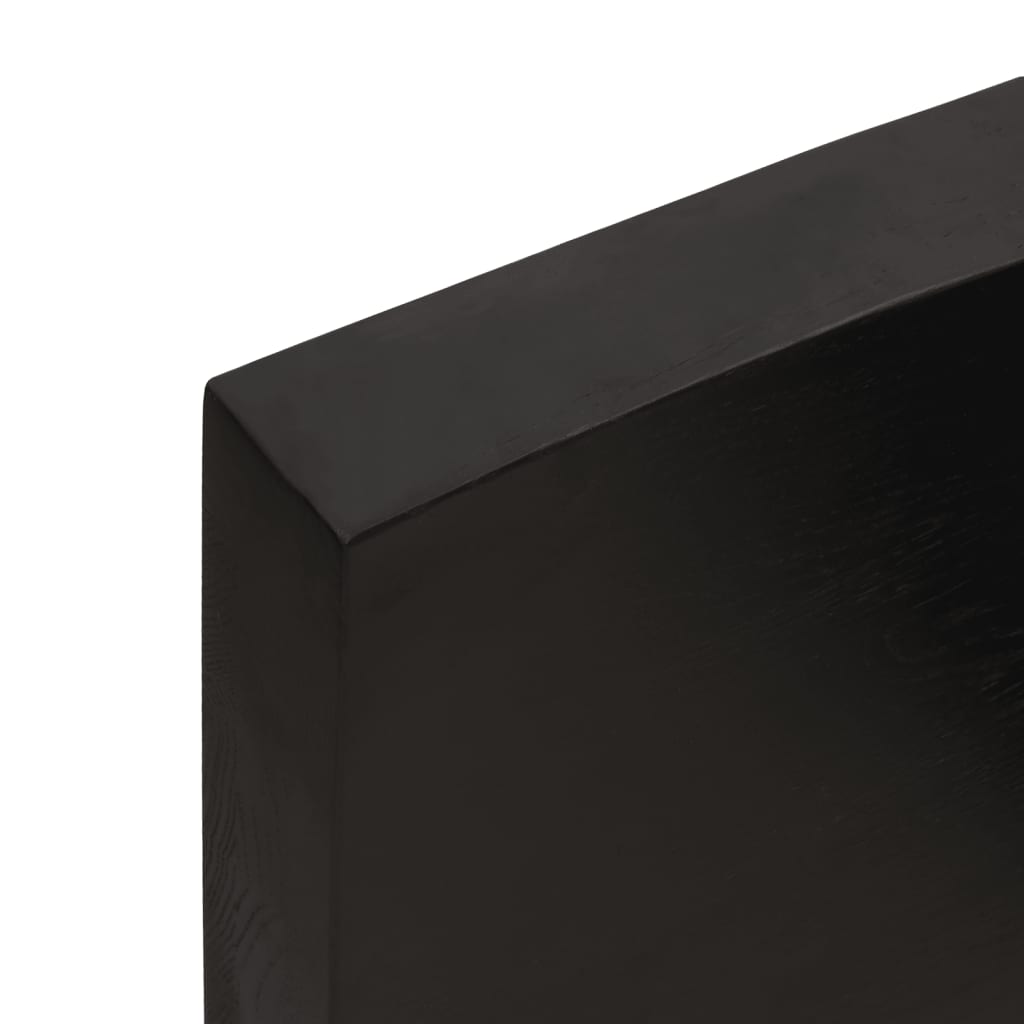 vidaXL Wall Shelf Dark Brown 60 X 40 X (2 6) Cm Solid Oak Wood Treated