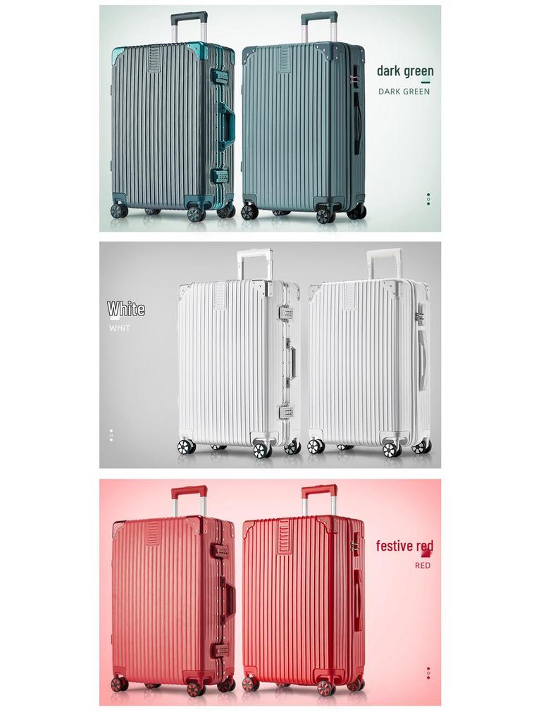 Aluminum Frame Luggage with Universal Wheels: 20", 24", 26" & 28" Carry-On Options for Students & Travelers