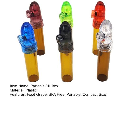 6Pcs Portable Pill Boxes Storage Tubes Moisture-Proof Good Sealing Compact Size Easy To Clean Refillable Pill Containers Storage Bottles