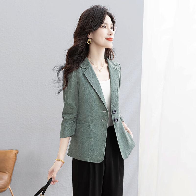 Women's 2025 Spring/Summer Linen Blazer