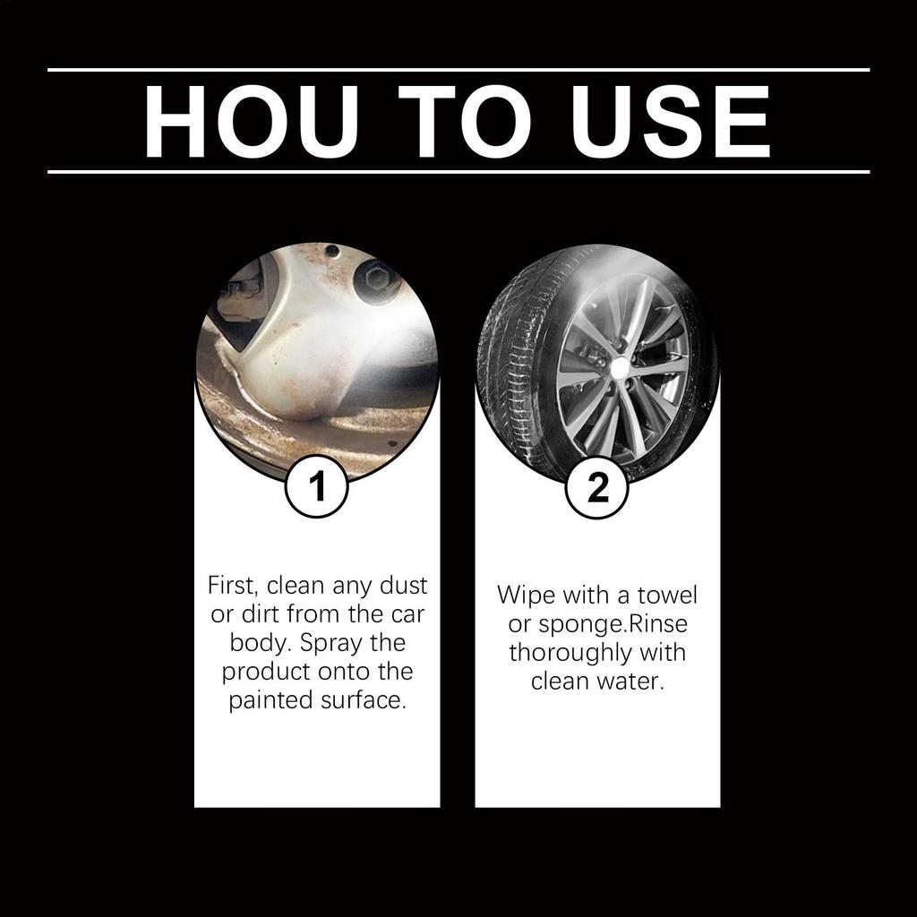 100ml Rust Remover Auto Exhaust Pipe Rust Derusting Spray Quickly Car Wheel Hub Care Clean Metal Iron Prowder Stain Removal