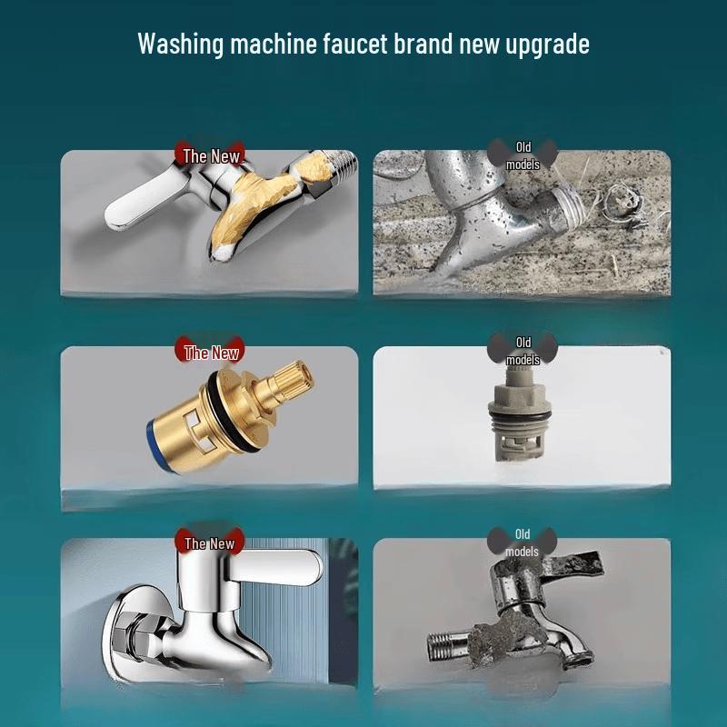 TLXT Quick-Open Brass Faucet for Mop Sink & Washing Machine