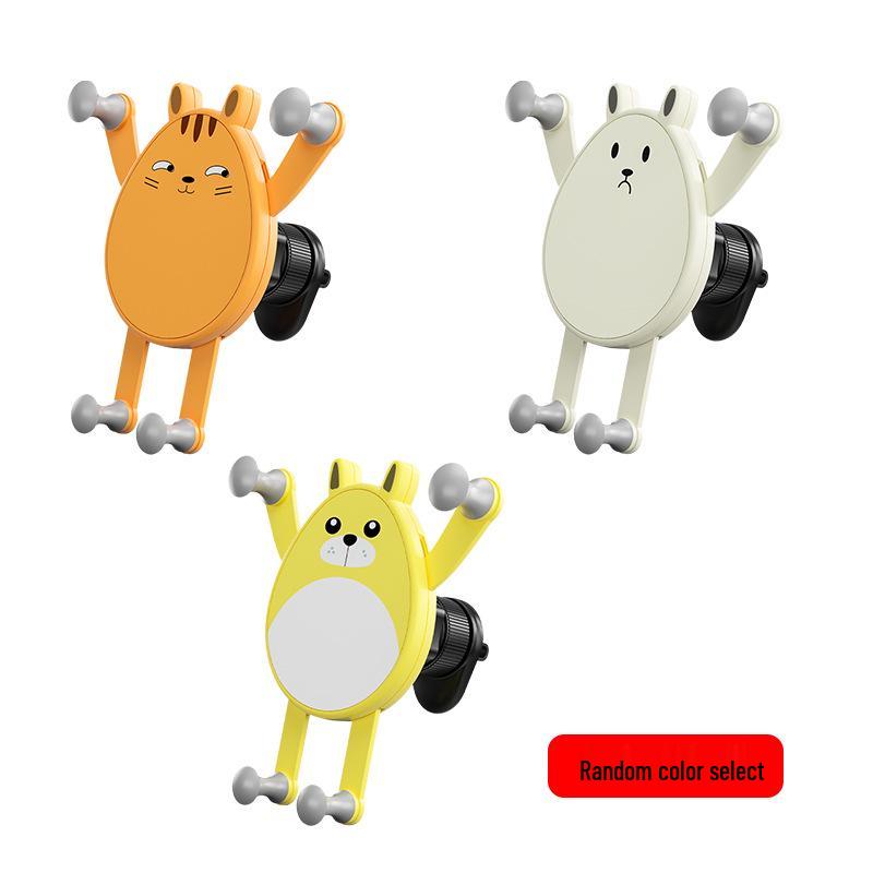 

2023 Shockproof Air Vent Car Phone Holder & Navigator Cartoon Car Holder - Random Color