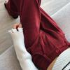 Narrow Wide-leg Pants for Women In Autumn and Winter New Retro High-waisted Slim Striped Straight-leg Pants Drape