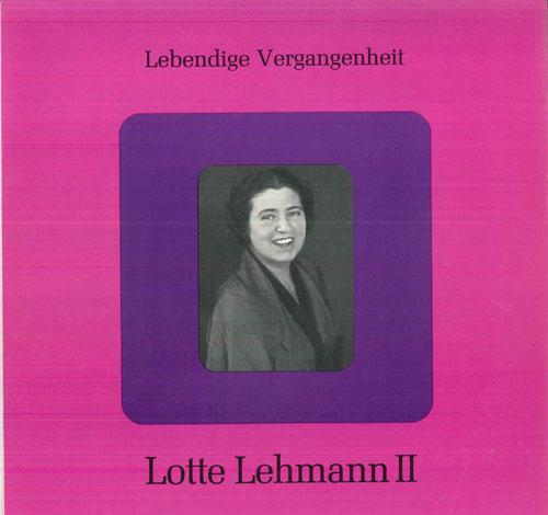 

LP Record LOTTE LEHMANN - Lotte Lehmann 2 LV94 LEBENDIGE VERGA Austria Classical Used