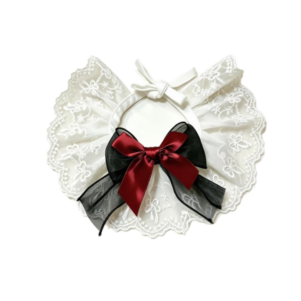 Fairy-Style Pet Bibs: Cute Lace Decorations for Cats, Dogs, and Plush Toys
