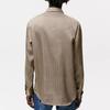Zara Geometric Pattern Slim Fit Casual Long Sleeve Shirt Men Shirts Brown 6368516-707