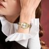 BUREI Women's Watch Japanese Quartz Analog Waterproof Silver Diamond Dial Stainless Steel Business Ladies Watch Popular Stylish Simple Cute Gift for