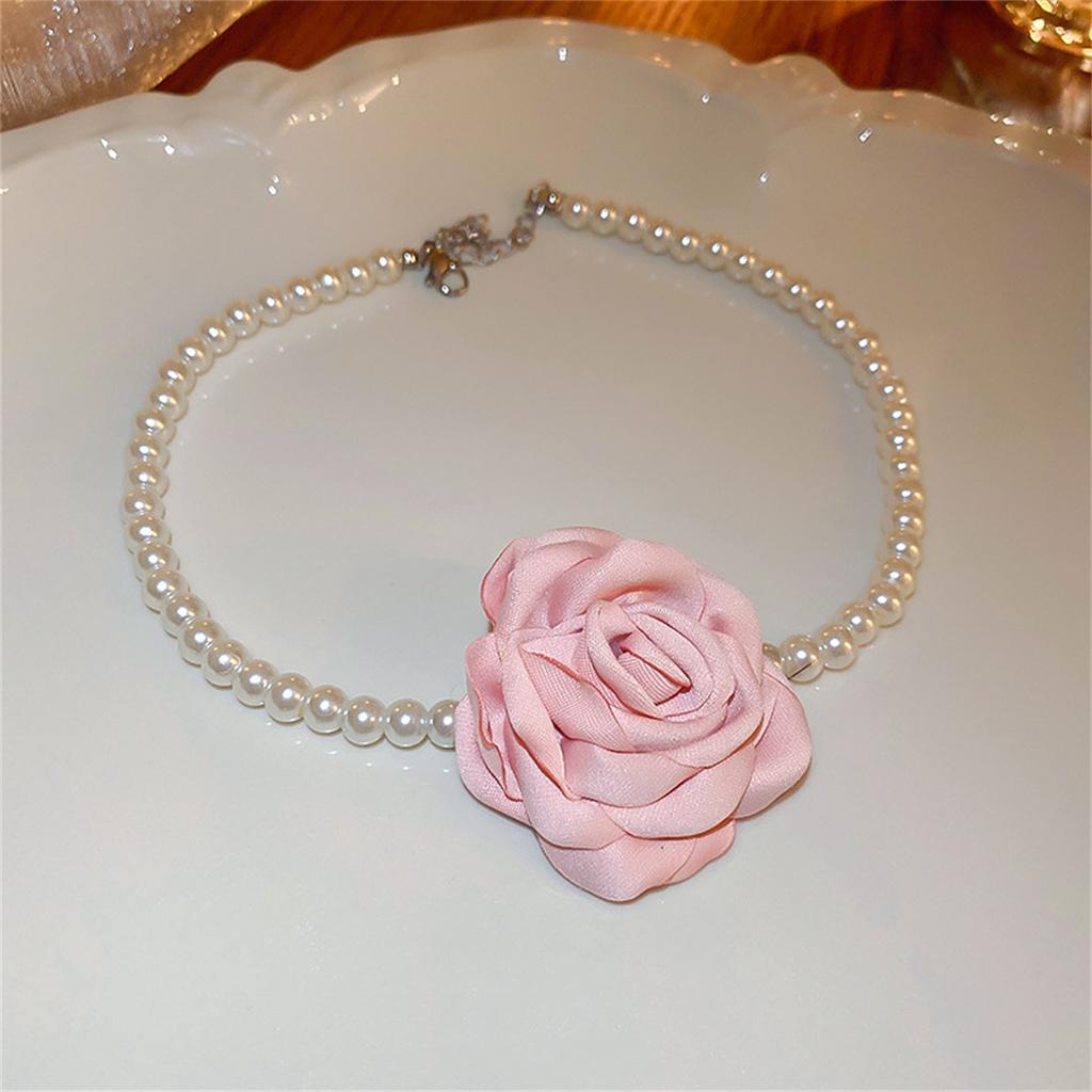 Bowknot Pearl Necklace Autumn and Winter Sweet High-end Clavicle Chain Super Fairy Fashion Accessories