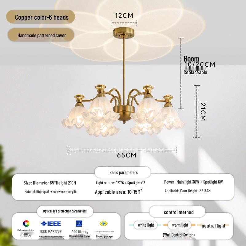 2026 Retro Mid-Century Chandelier: American Countryside Style for Living Room, Bedroom, Dining Room, or Hall