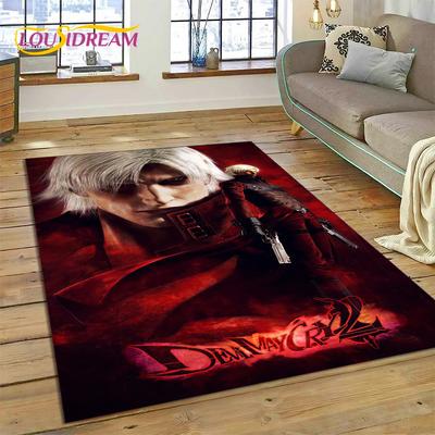 DMC Hra 3D D-Devil May Cry Kreslený Koberec Kobereček do Ložnice Obývacího Pokoje Domácí Dekorace na Pohovku, Dětská Hra Velká Dekorativní Podložka na Podlahu