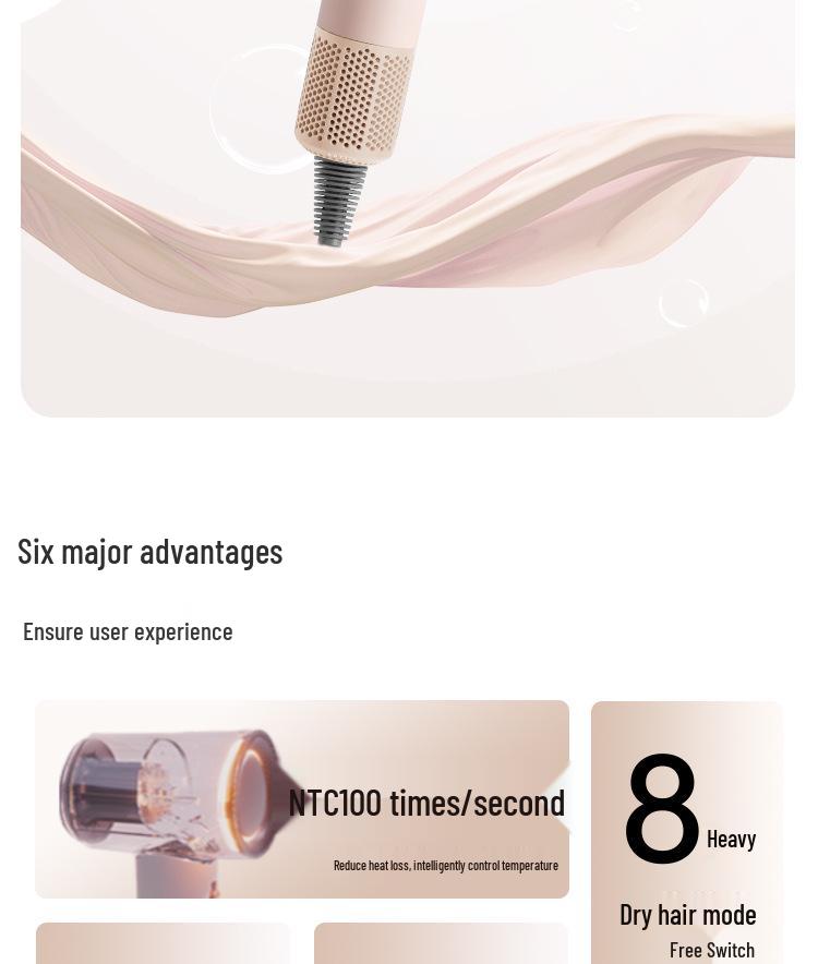 Huaqiangbei High-Power Silent Ion Hair Dryer - Premium Home Use