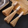 Bamboo Long Handle Pot Brush - Non-Stick Oil Stain Remover for Kitchen Cleaning