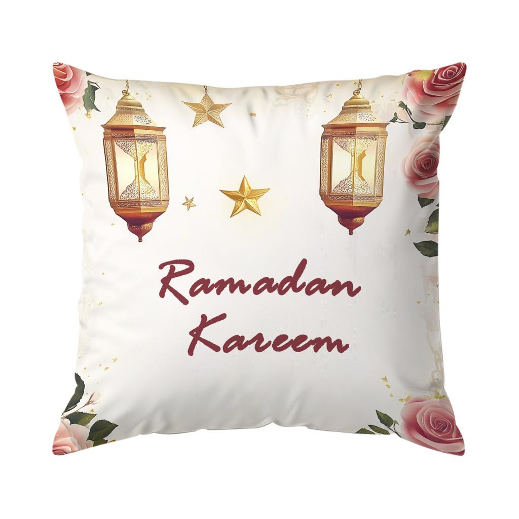 Ramadhan Festival Lantern Flowers Cushions Pillowcase Polyester Cushion Cover Throw Pillow Pillowcover Home Car Sofa Decor