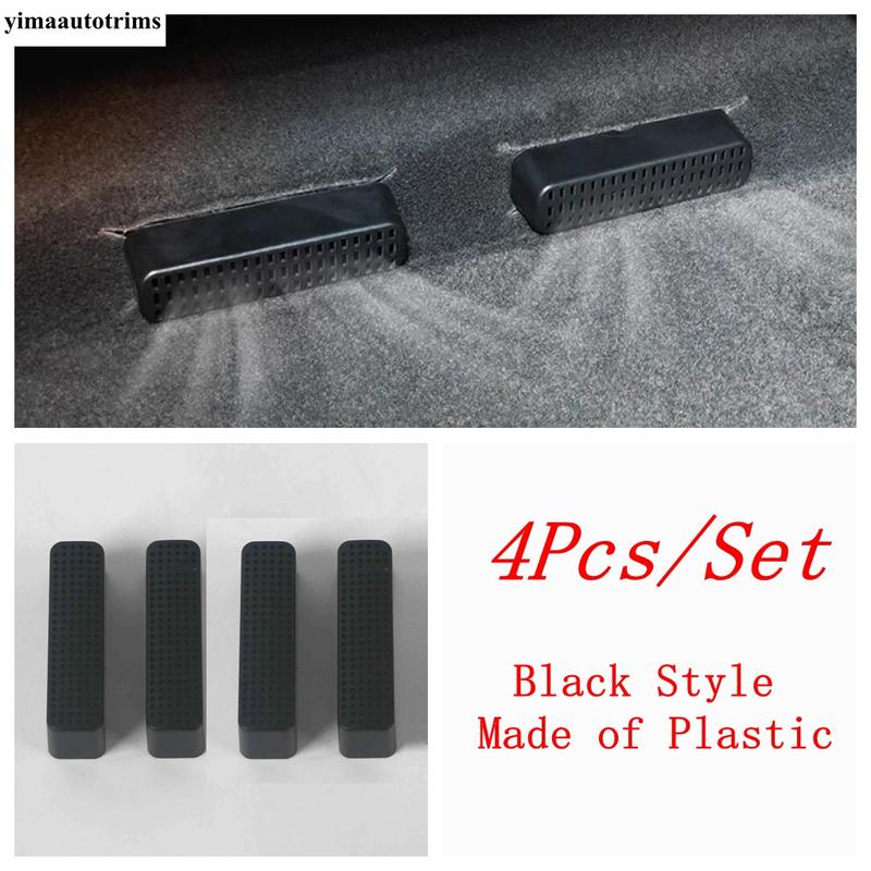 4PCS Under Seat Air AC Conditioning Vent Outlet Dust Cover Protection Frame Interior Accessories For Xpeng G6 G9  2024 2025