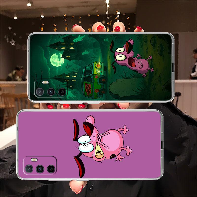 C-Courage C-Cowardly D-Dog Transparent Phone Case for Motorola Moto Edge 20 30 40 50 S30 Fusion Ultra Pro Neo Lite + G200 G23