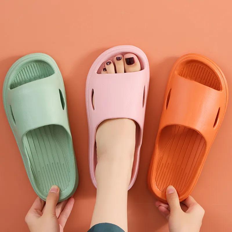 2025 EVA Summer Thick Sole Slippers for Women: Durable, Stylish Couple Style for Home & Bath