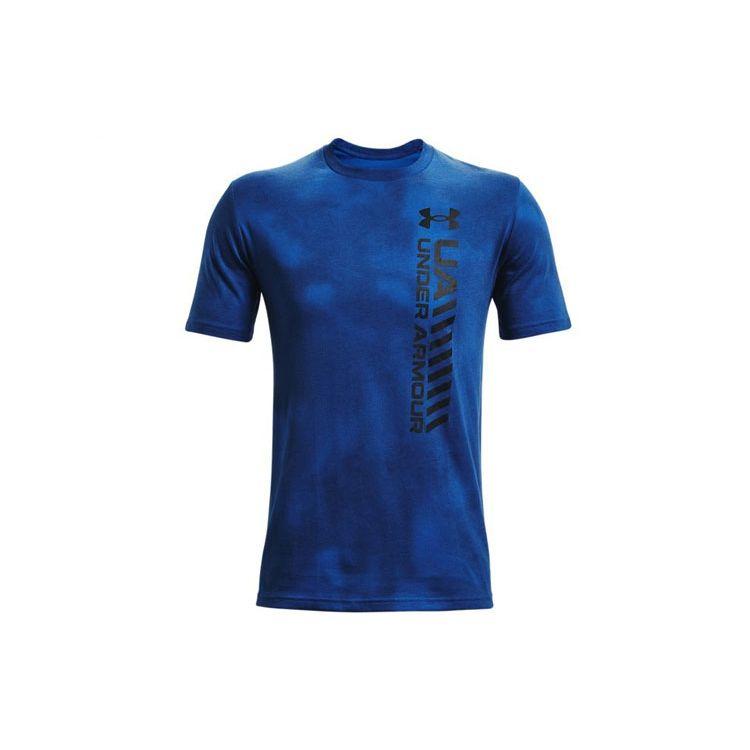 

Under Armour Футболка свободного кроя с принтом тай-дай, повседневная, с круглым вырезом и коротким рукавом, мужская, синяя 1366459-432 XL