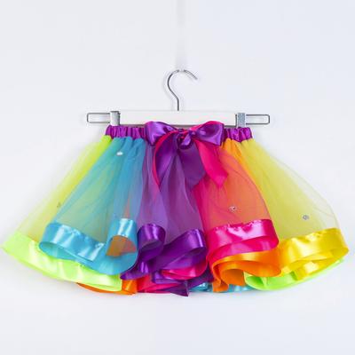 Girls Kids Tutu Tulle Party Dance Ballet Toddler Rainbow Baby Costume Skirt