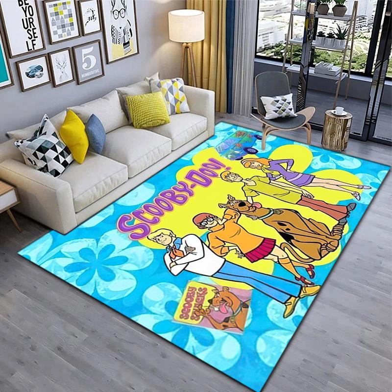 Halloween Cartoon Comedy Adventure Movie Scooby-Doo Carpet Is Suitable for Living Room and Bedroom Doormats Office Balcony Decorative Carpet V7