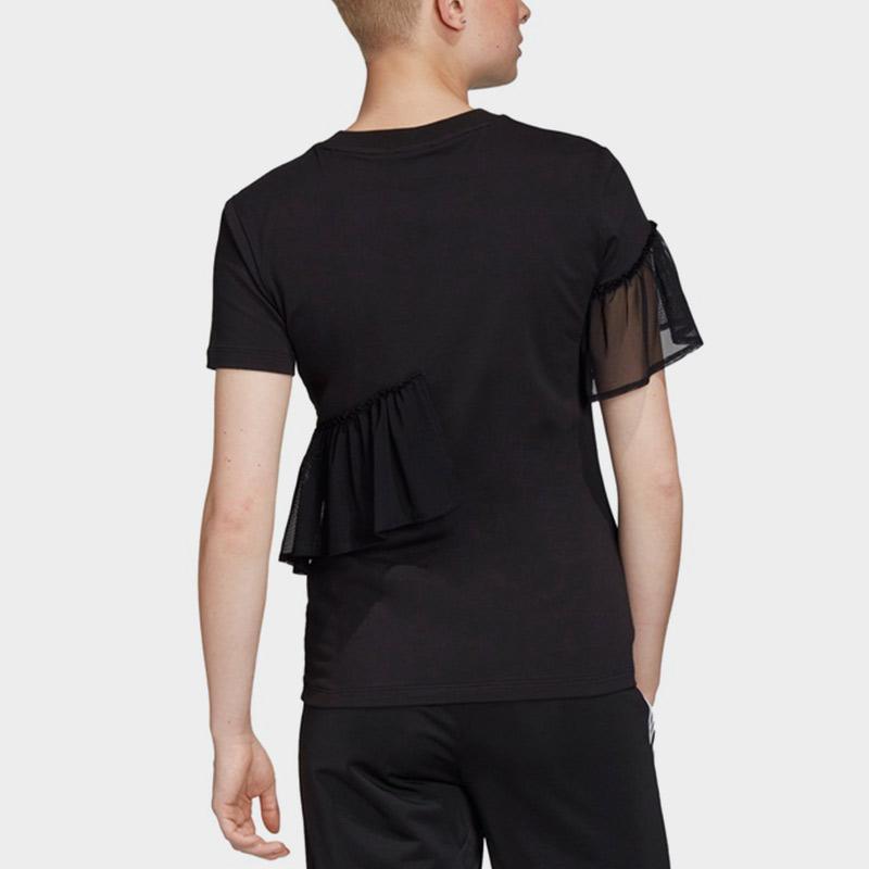 Adidas Originals Tulle T Shirts Women's Black Crew Neck Moderate Other GK3659