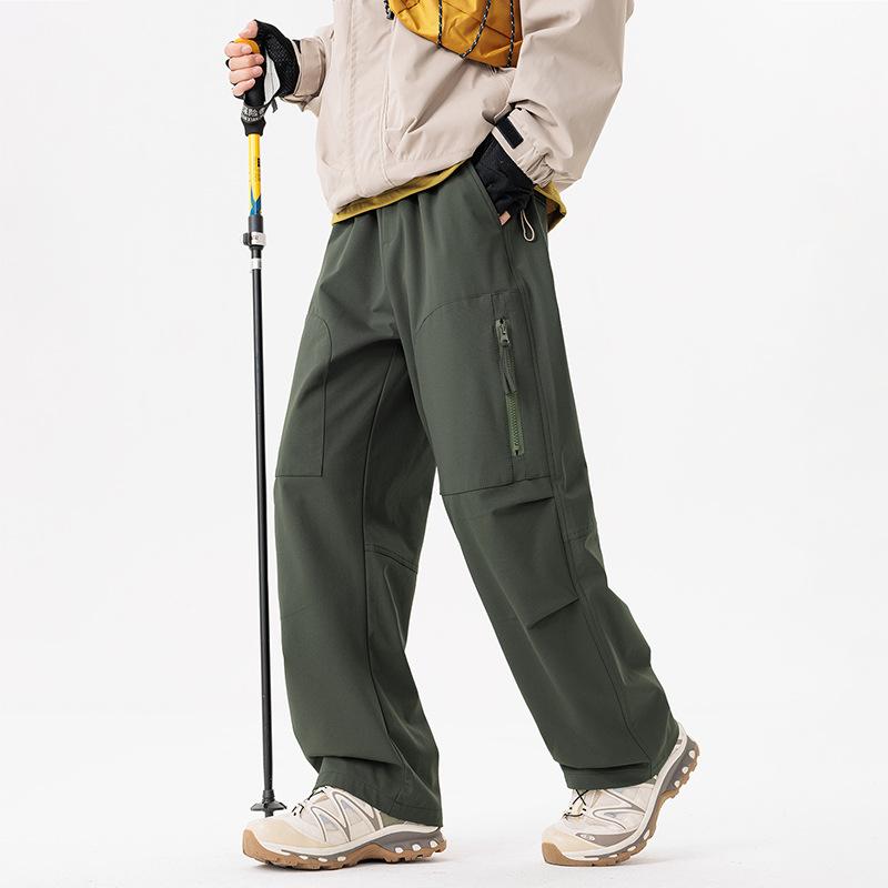 Spring and Autumn New American Retro Overalls Men's Sports Casual Pants Windproof Shock Pants