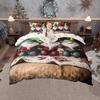 Homewish Cartoon Snowman Duvet Cover Set For Kids Merry Christmas Santa Claus Bedding Gingerbread Xmas Tree Quilt Cover Set