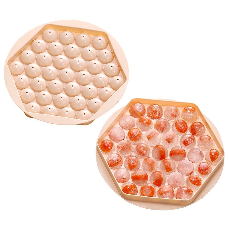 Homemade Ice Cube Molds Round Ice Cube Trays Quick-freezing Ice Cube Molds Ice Hockey Balls Ice-making Boxes and Ice Cube Trays