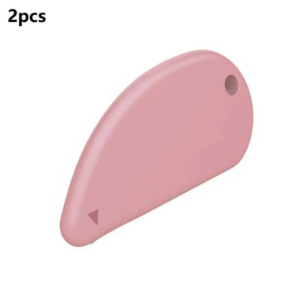 

2pcs Safe Safety Cutter Accessories Mini Ceramic Blade Box Cutter Cutting Tool Package Opener Home розовый