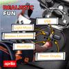Eğitim Tekerlekli, Yaylı Süspansiyonlu, LED Farlı, USB'li, Müzikli, Kırmızı/Siyah 12V Aprilia Lisanslı Çocuk Motosikleti
