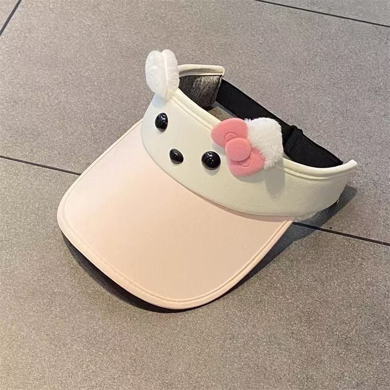 Summer Sun Hat for Women - Sweet & Cute Outdoor Bowknot Cycling Visor Cap
