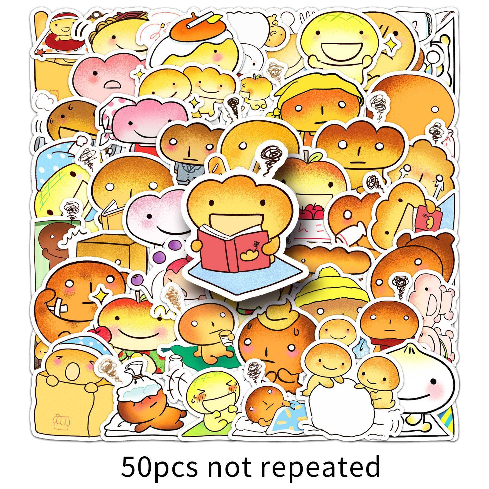 

50 Pieces of Toasted Bread Graffiti Stickers Cartoon Cute Gucka Decorative Mobile Phone Case Suitcase Water Cup Creative Stickers