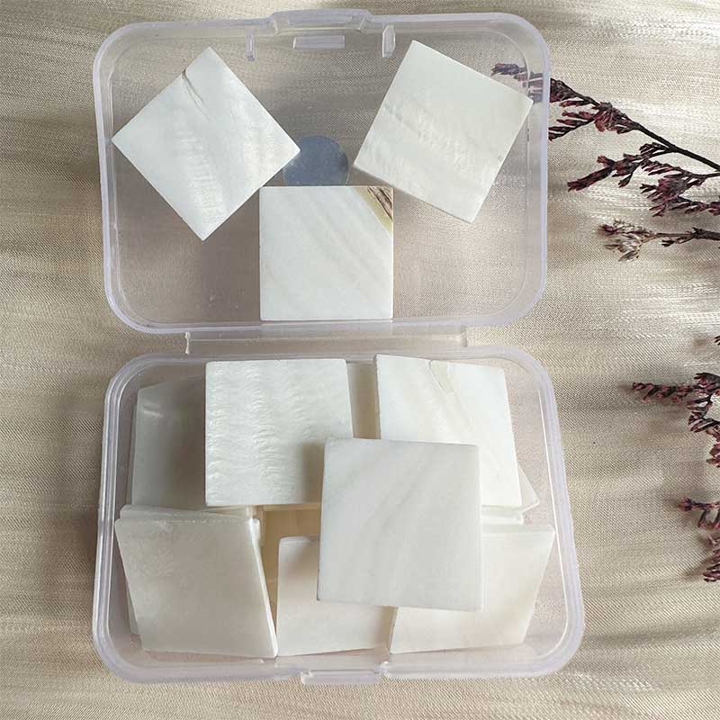 25pc Mother of Pearl Mosaic Tiles Natural Shell Square Mosaic Pieces for Home Decoration Crafts materials hobbies arte 97
