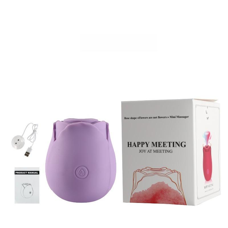Rose Vibrator Nipple Suction Self-pleasure Toy Women's Teasing Foreplay Adult Sex Toys