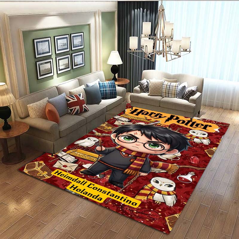 

Cartoon Q-version Harry Potter Rug, Non-slip Kitchen Mat, Outdoor Rug, Home Bedroom Decoration, Yoga Mat, Birthday Gift. 60x90cm