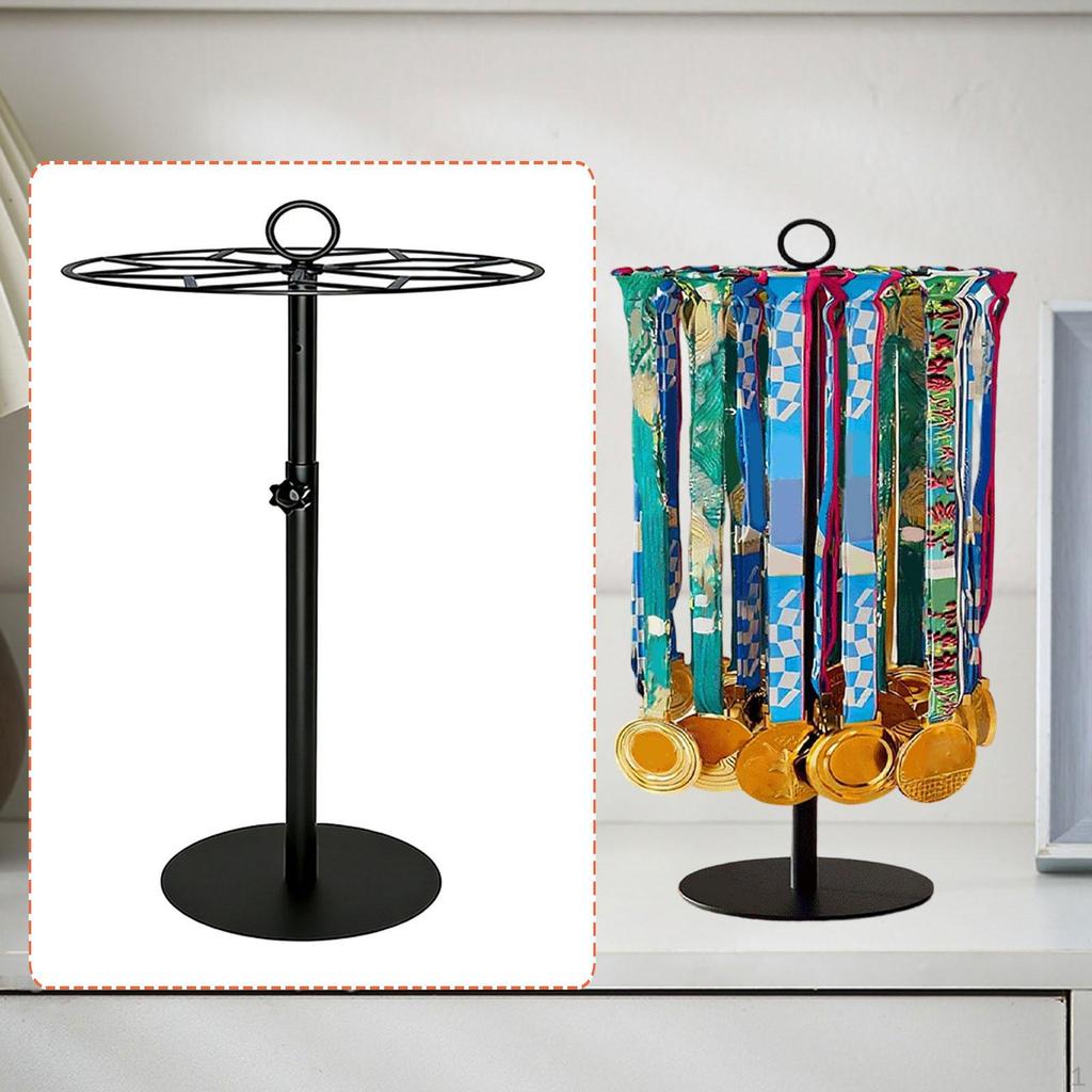 Rotating Medal Hanger Display Sports Award Rack Multipurpose Portable Sturdy Tabletop Holder Stand