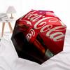 1PC Coca-cola American Flag Automatic Umbrella - Suitable Travel Outdoor Portable Umbrella Birthday Gift Daily Essentials