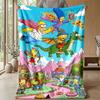 Soft Flannel Blanket Lightweight Cozy Bedroom Living Room CoverThe Simpsons