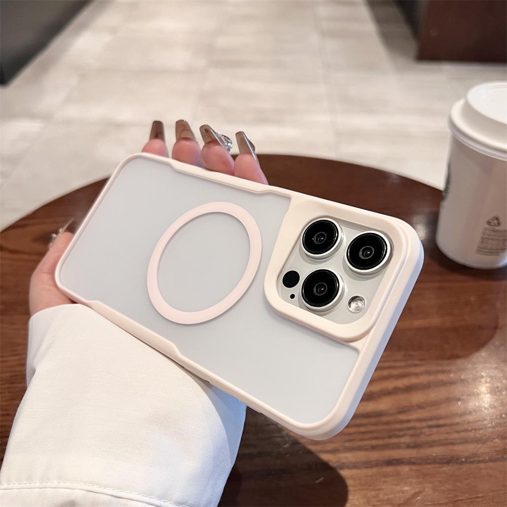 For Magsafe Magnetic Matte Clear Armor Wireless Charging Case For iPhone 15 14 13 12 Pro Max Plus Hard Acrylic Shockproof Cover