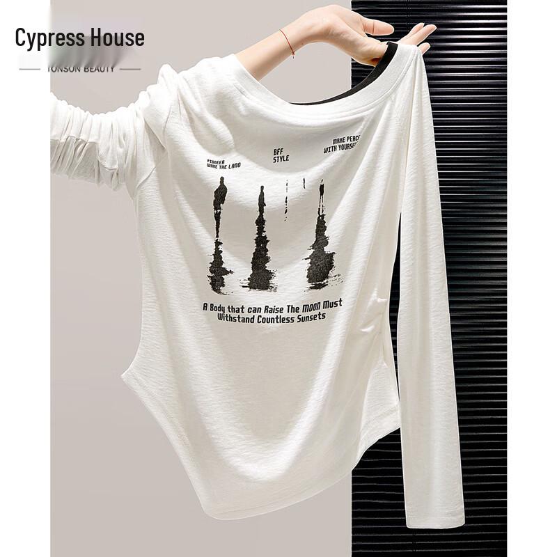 Women s Pleated Print Long-Sleeve T-Shirt L