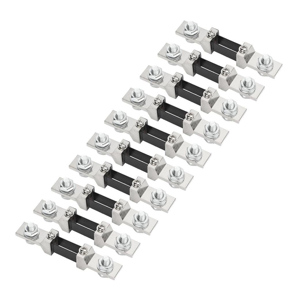 10PCS Current Measuring Shunt Resistor Fixed On One Piece for DC Ammeter Power Generation System
