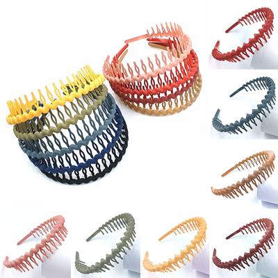 Wave Candy Color Girls New Korean Headbands Matte Hair Accessories Hair Band Anti-skid for Woman with Teeth Hairband High Quality  Accessories