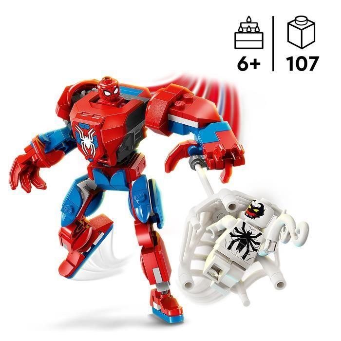 LEGO Marvel 76308 Le robot de Spider-Man contre Anti-Venom - Jeu de super héros dès 6 ans