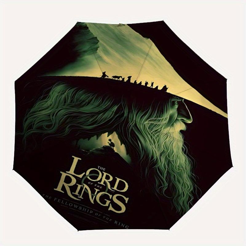 

1pc The Lord of the Rings Automatic Folding Umbrella with 8-Rib Compact & Lightweight Design, Self-Opening/ Closing054