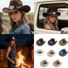 Sueded Cowboy Cap with Wide Brims for Women Men Enhancing Durability Comfort Wear for Music Festival Party Essential