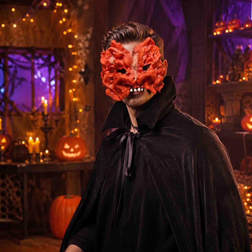 Halloween Horror Halbe Maske für Kostümparty und Cosplay